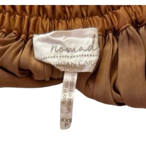 Anthropologie Nomad Boho Fairy Pleated Satin Mini Skirt Women Size XXS Holiday - Picture 3 of 6